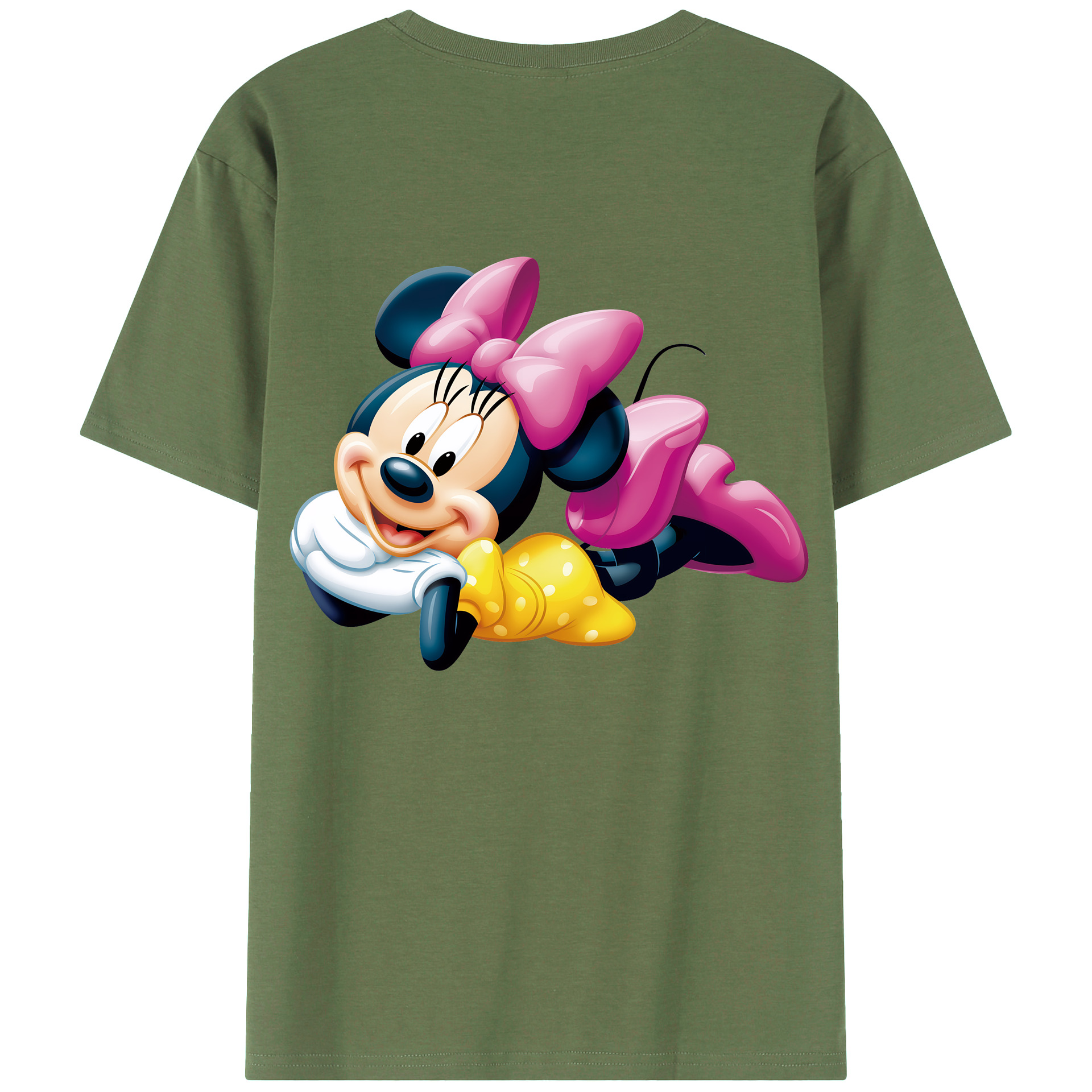（画像用） ミッキーマウス Mickey Mouse 綿100％ メンズ半袖Tシャツ（バックプリント） 通気性